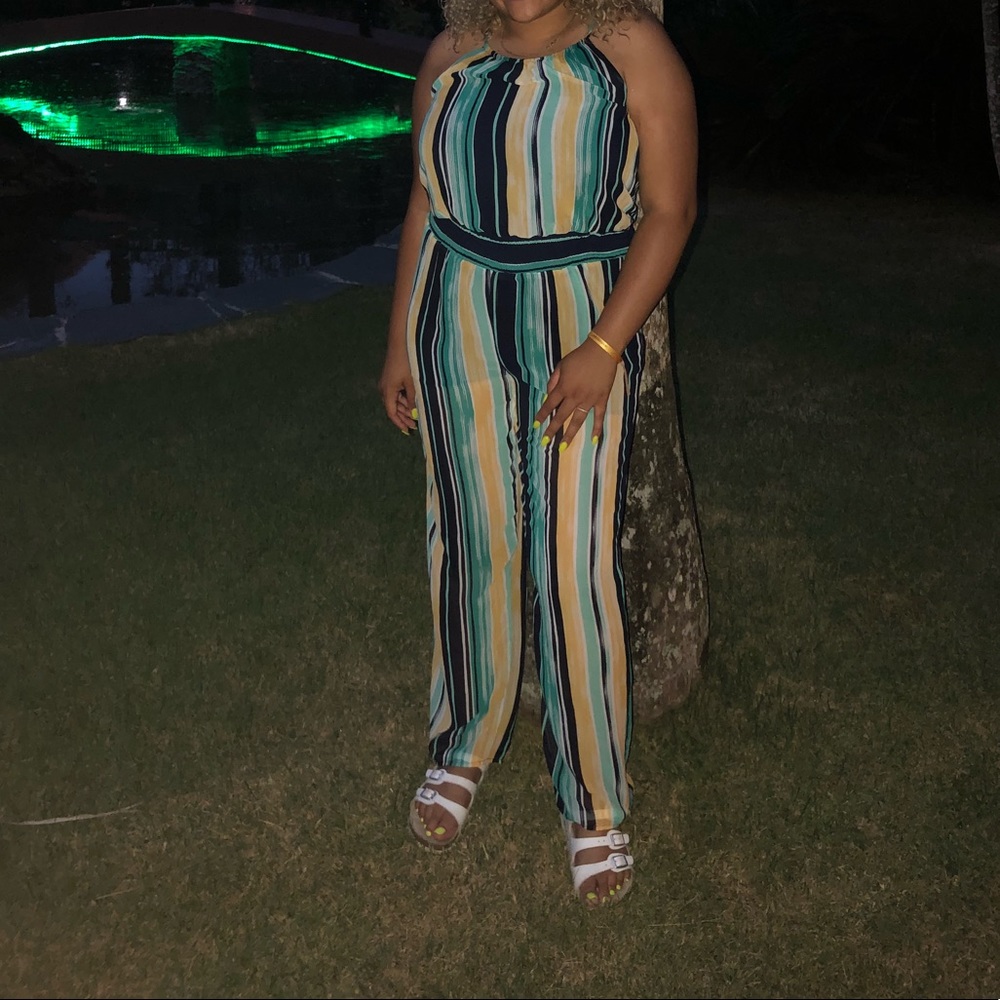 Striped  jumpsuit